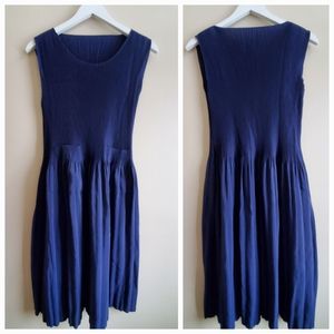 One size fits all easy wear vintage dress blue sleeveless ver